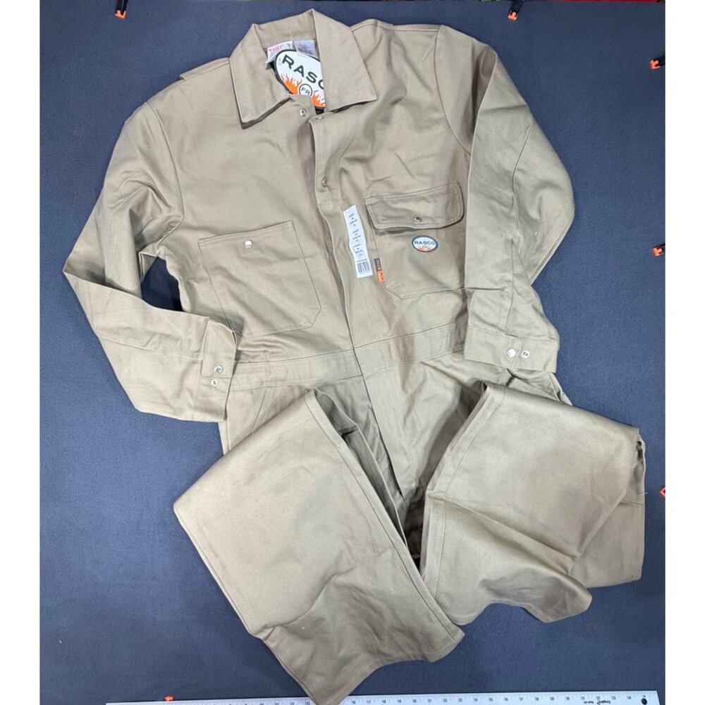NWT Rasco FR 10Oz Overalls/Coveralls Flame Resistant 46R Chest 32 Inseam